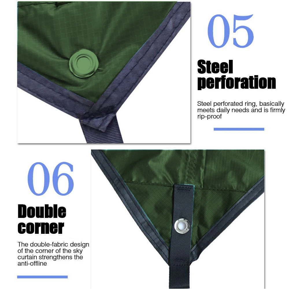 Ultralight Outdoor Portable Rain Fly Tarp Multi-functional Mat Folding UV Proof Waterproof