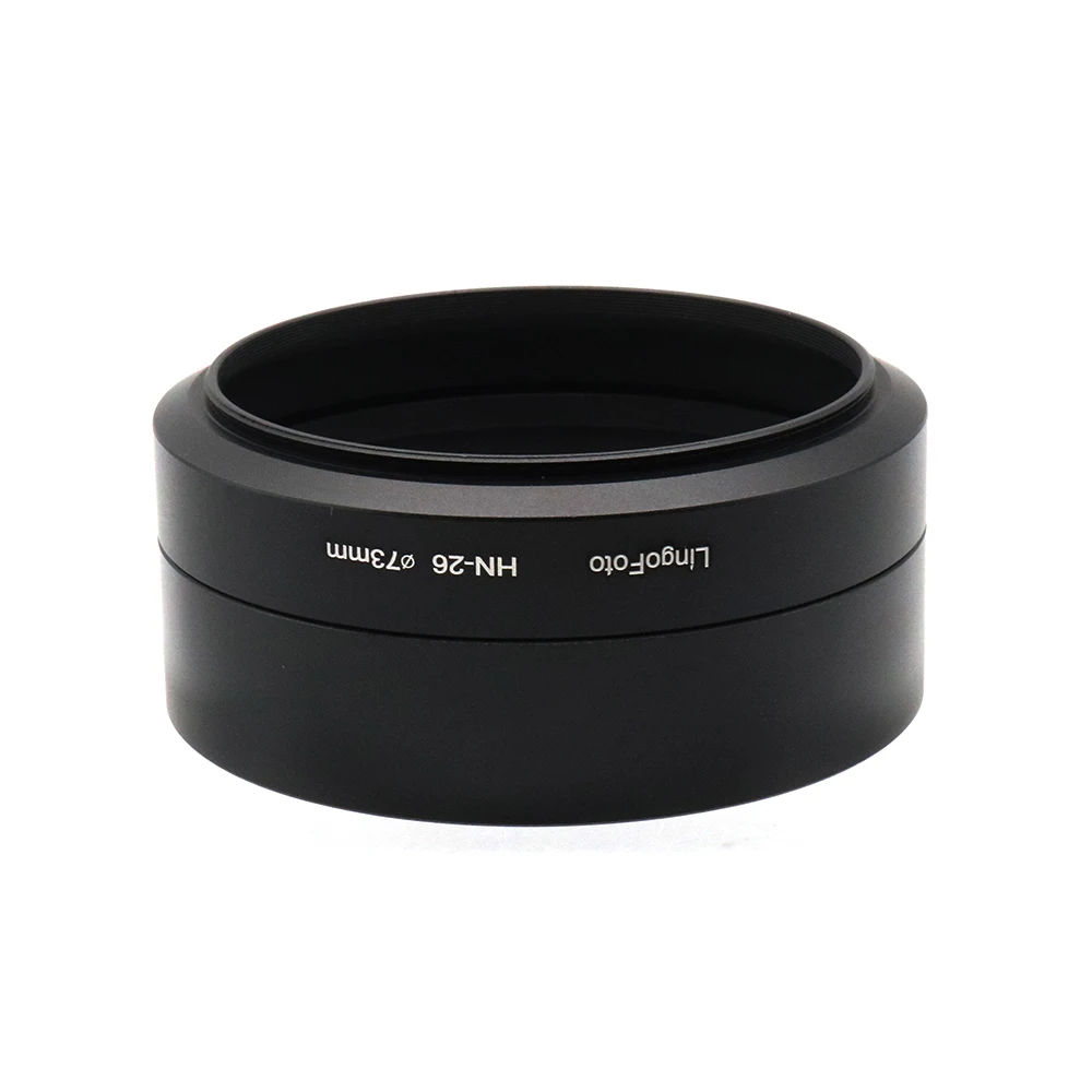 73mm 2-parts Screw-in Metal Lens Hood, for Nikon old type Original 62mm Polarizing Filter(73mm O.D) ,Replaces Nikon HN-26