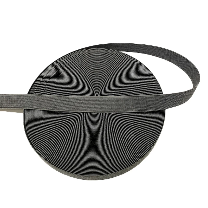 

High Quality 4cm Width Elastic Band Sewing Tape Webbing Grey Color Liman Ribbon Factory 1.5 Inch