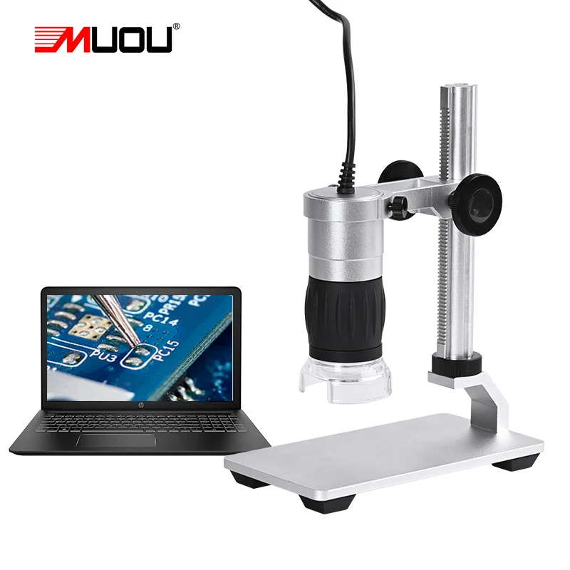 2.1MP HD chip aluminum alloy body USB Stereo microscope Handheld Portable zoom 200X LED Soldering PCB Solder smartphone Repair