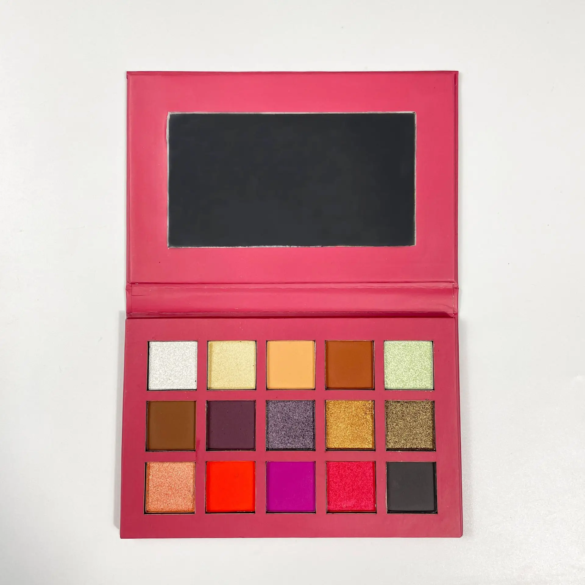 

15 Colors Makeup Red Eyeshadow Palette Private Label Pigmented Eyeshadow Palletes Wholesale Customized Label Cosmetic Glitter