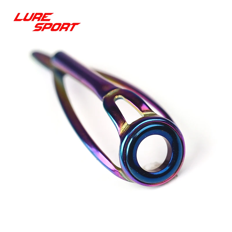 LureSport KW20 guide MN6 MN8 Top 11pcs Guide set Rainbow Steel frame Blue Ring Rod Building component Repair DIY Accessory