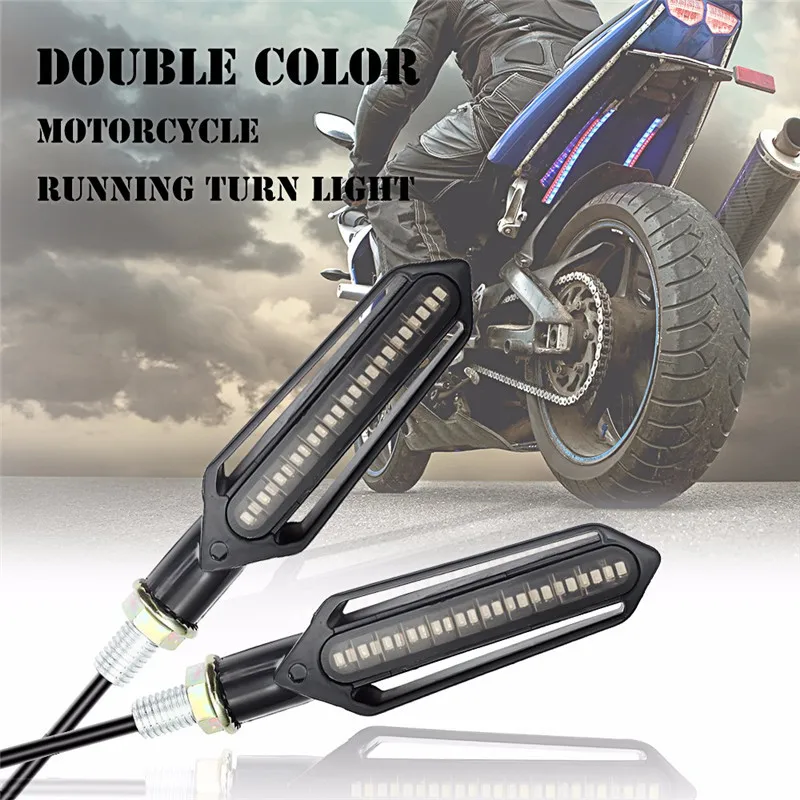 4X LED Motorcycle Turn Signals Flowing Water Tail Light Motorcycles Flashing motorcycle turn signal Indicato