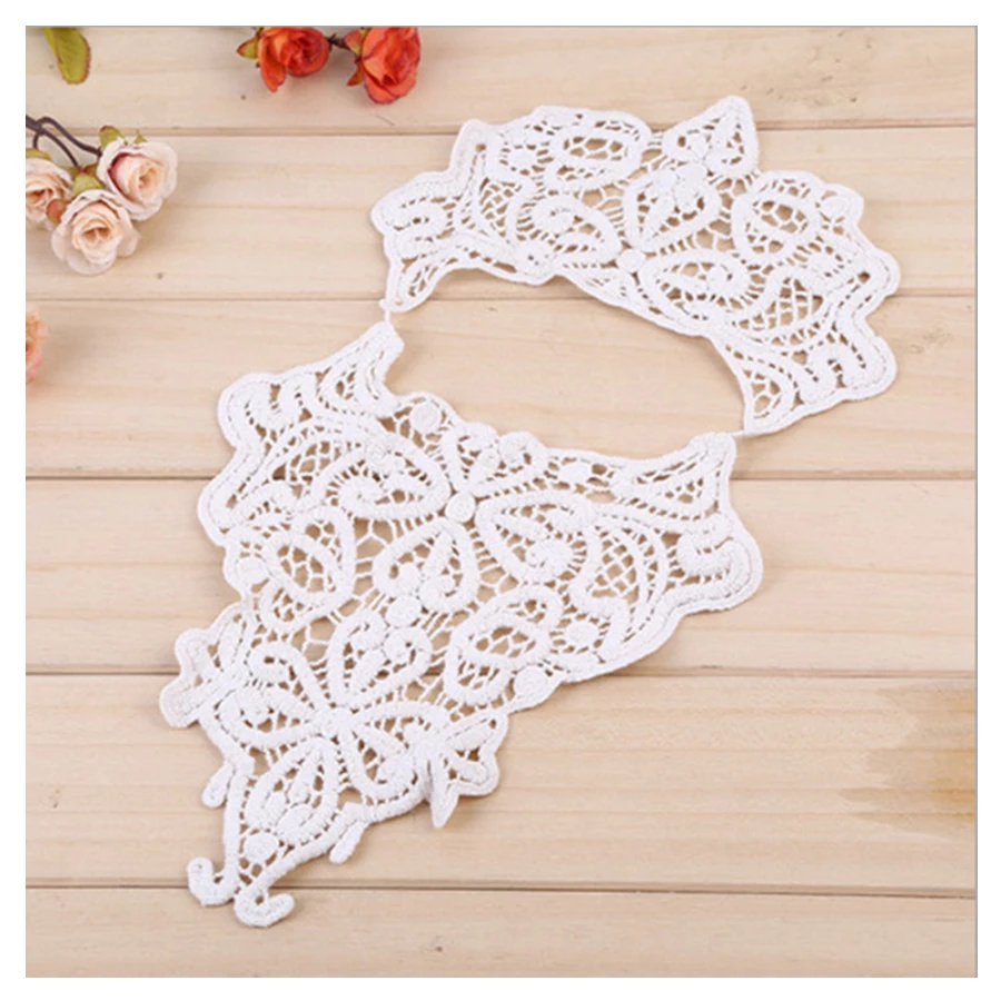 Ivory Cotton Cord Lace Collar Neckline for Kids Clothes Lace Applique Sewing Crafts Lace Trims