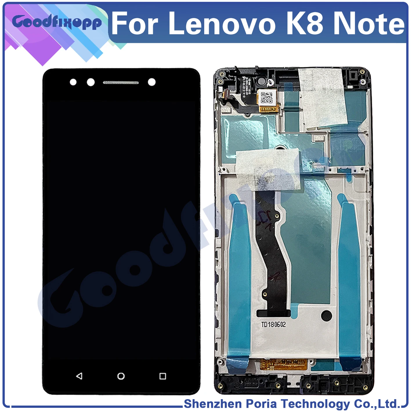 

ЖК-дисплей с сенсорным экраном и дигитайзером в сборе для Lenovo K8 Note