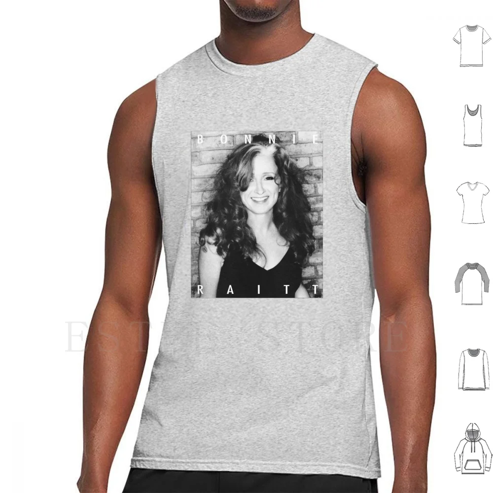 Bonnie Raitt-Vintage Tank Tops Vest Sleeveless 80s 70s Folk Blues Music Retro Songwriter Bonnie Raitt