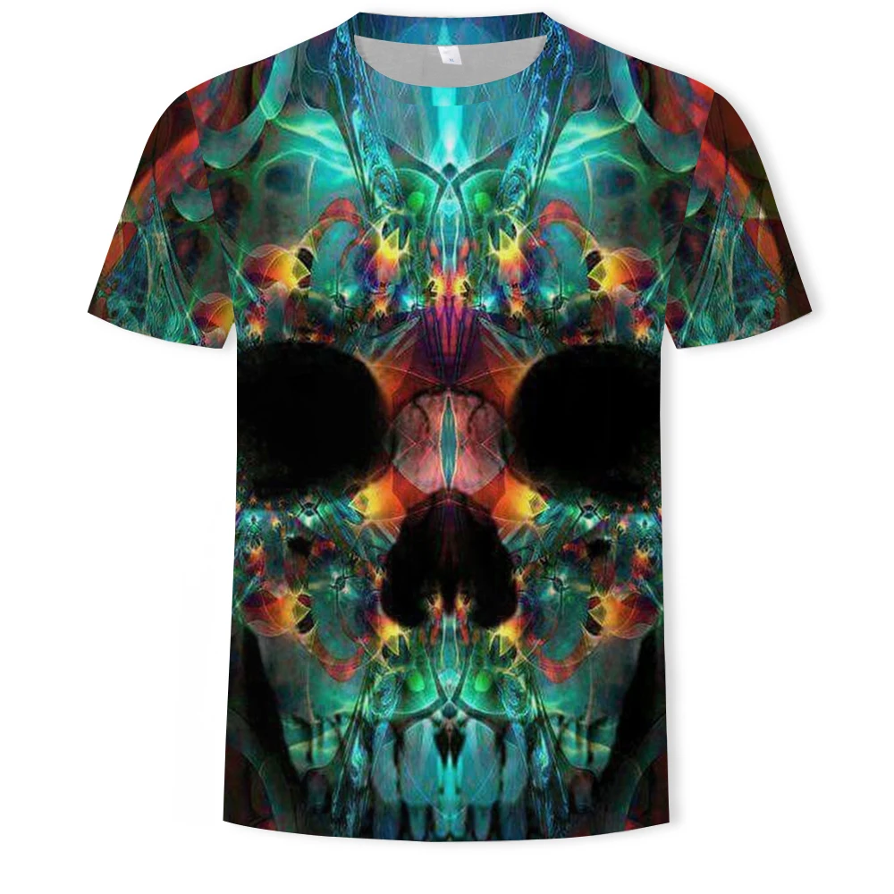 Men\'s T-shirt Skull 3D Printe fashion Death Scythe Casual Short Sleeve O-Neck Domineering male Tshirts