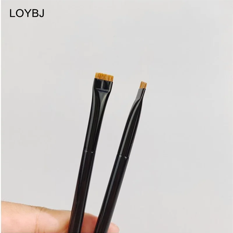 LOYBJ Professional Eye Makeup Brushes Flat Eyeliner Brush Angled Eyebrow Brush Cosmetic Outline Super Fine Make Up Brush Tools