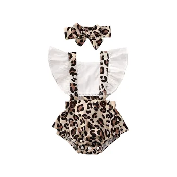 Leopard Print Baby Romper Set 1