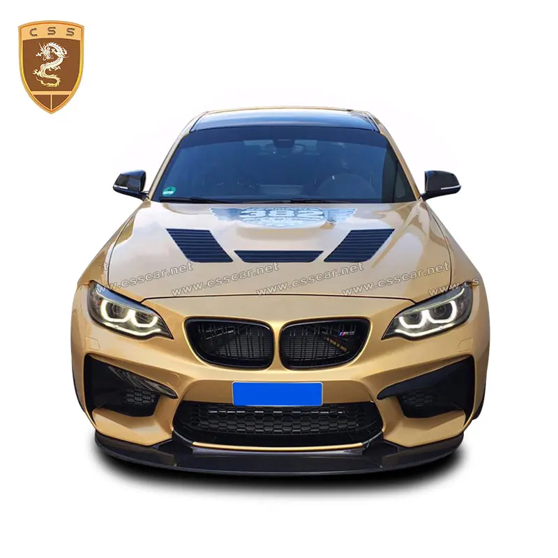 

Real Carbon Fiber Front Engine Hood Cover for BMW-2 Series M2 F87 F22 Manhart Style Car Bonnet Cap Decoration Car Styling 00488