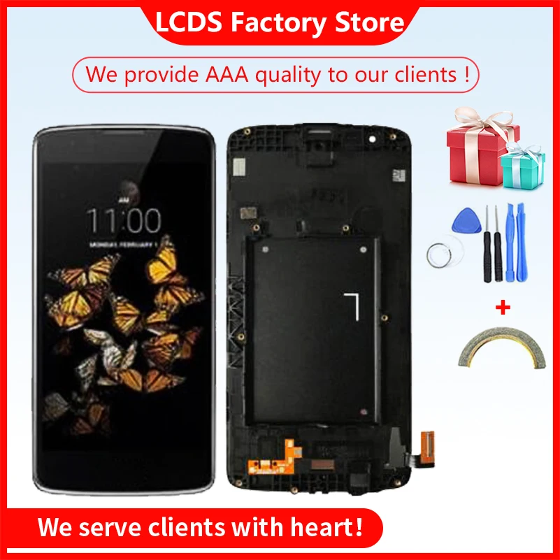 

AAA Quality LCD For LG K8 LTE K350 K350N K350E K350DS LCD Display with Touch Screen Digitizer Assembly With frame