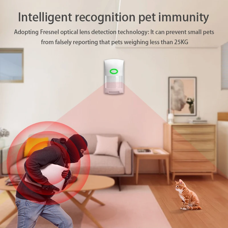 Zigbee-Système d\'alarme intelligent avec capteurs infrarouges, détecteur de mouvement, capteur PIR, vie intelligente, télécommande, Wi-Fi, Tuya