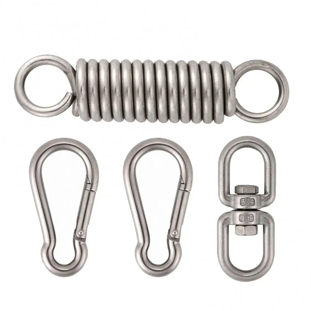 Stainless Steel  Heavy Duty Hanging Kit Spring Hook 360 Degree Spinning for Punching Bags Rocking Seat Swing Hammock