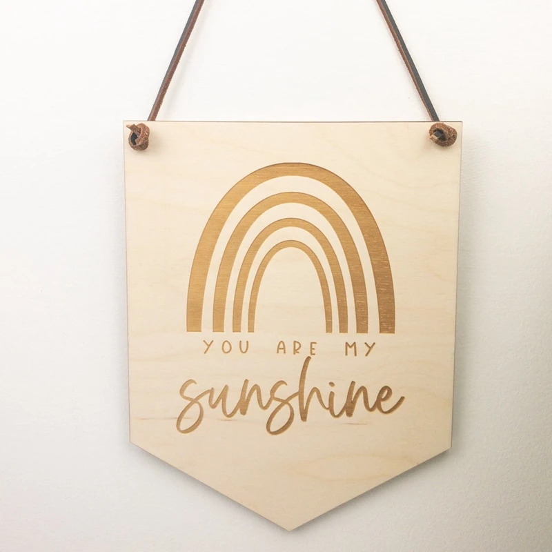 1PCS  You Are My Sunshine Nursery Toddler Room Decoration  Wood Hanging Sign Wood Nursery Wall Art