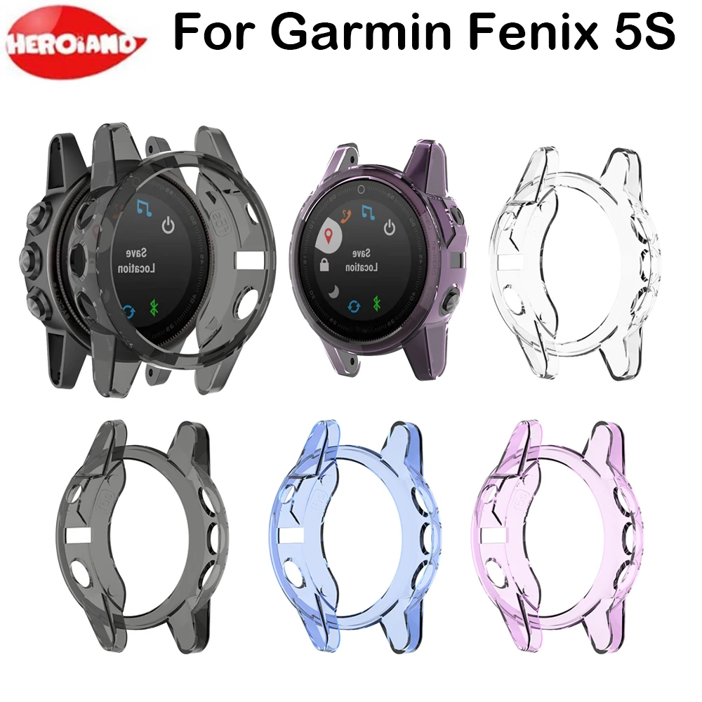 حافظة حماية ذكية خفيفة الوزن من السيليكون غطاء حماية لساعة Garmin Fenix 5S/5S Plus الرياضية غطاء عالي الجودة