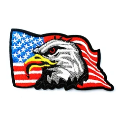 Eagle Size:5.1x9.0cm Embroidered Patch for Clothing Iron on Sew Applique Cute Fabric Clothes Shoes Bags DIY Decoration Patches