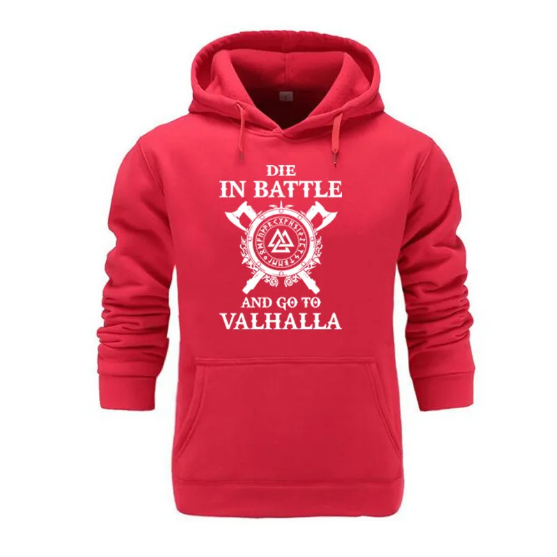 Odin Vikings Sweatshirt Men Die In Battle And Go To Valhalla Hoodie Crewneck Sweatshirts 2021 Winter Autumn Hip Hop Streetwear