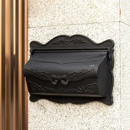 European Villa Letter Box Outdoor Letter Box Wall Wall Large Outdoor Letter Box Creative Cast Aluminum Mailbox Mail Box