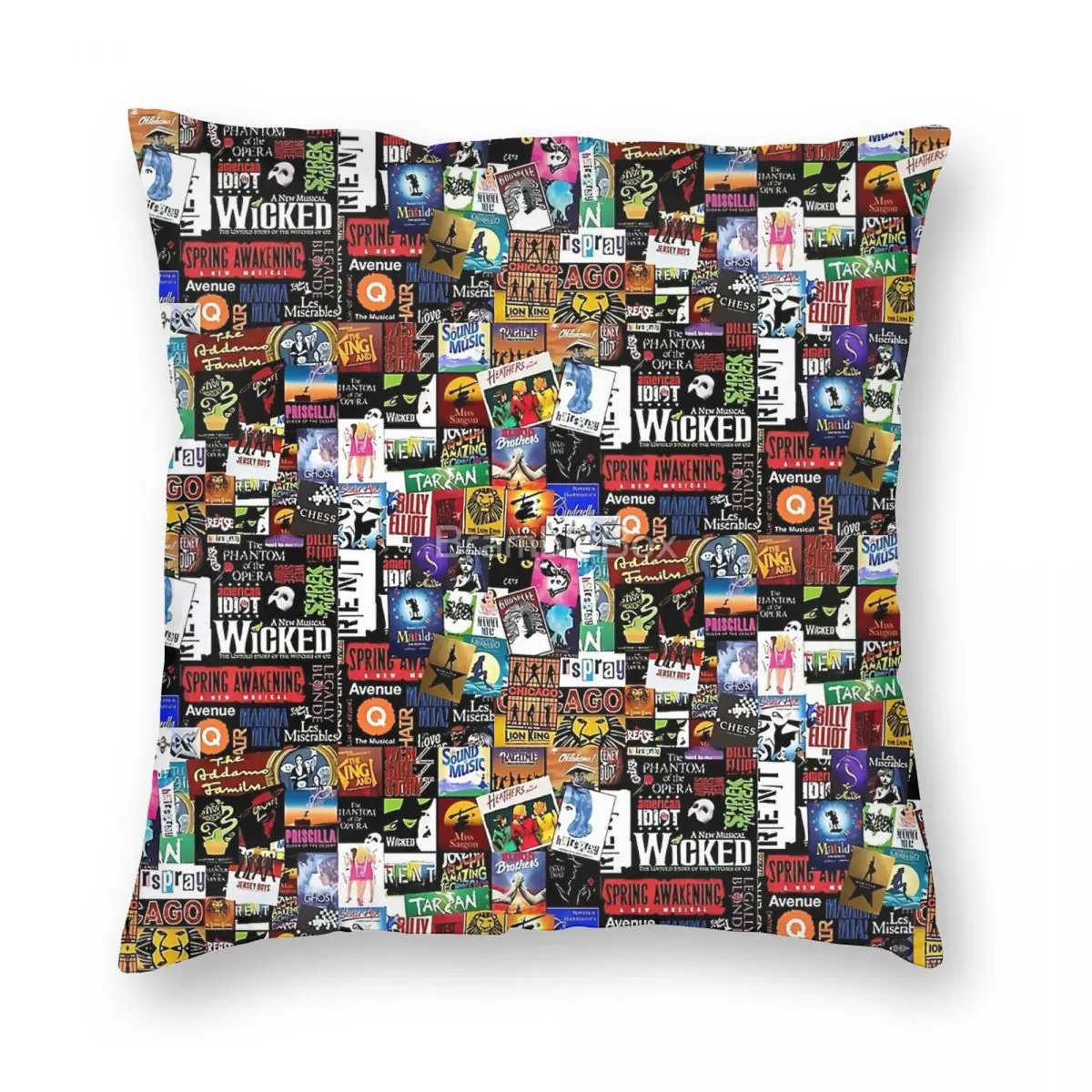 

Collage II Musical Square Pillowcase Printed Decor Sofa Seater Cushion Cover 18"