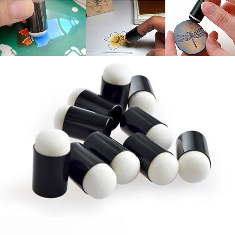 10pcs Sponge Finger Daubers Foam Painting Ink Pad Stamping Brush DIY Scrapbooking Drawing Stamping Painting Art Crafts Tools