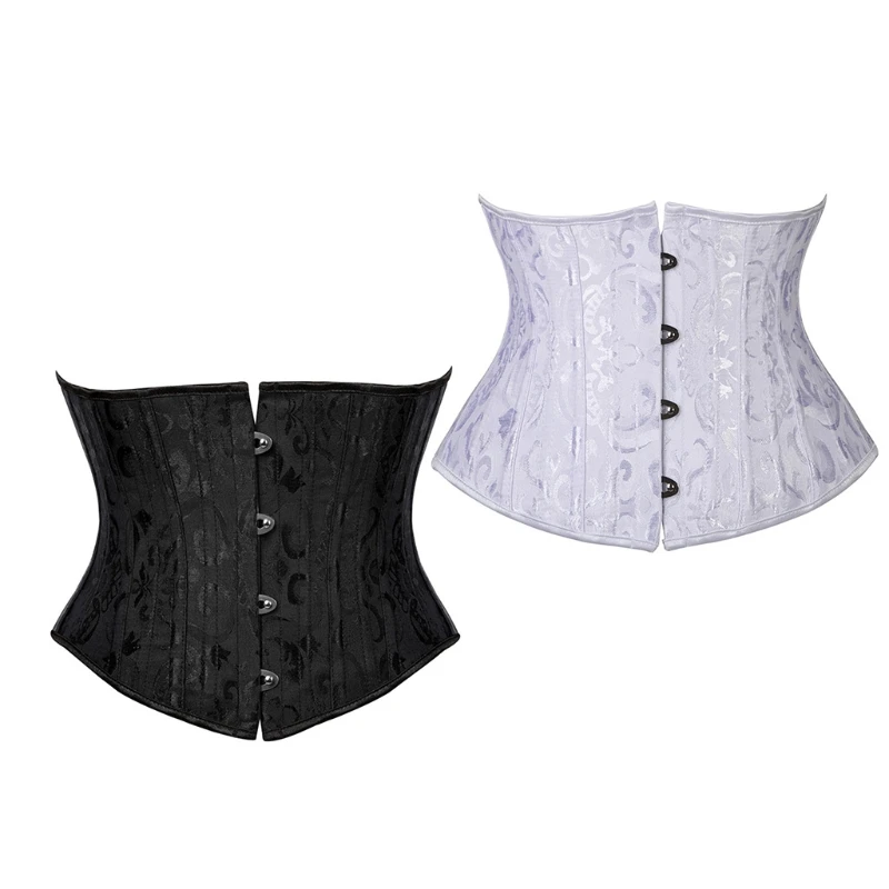 

Gothic Underbust Corset Waist Cincher Bustiers Top Waist Train for Workout Shape Body Belt Lingerie Corsets Underbust