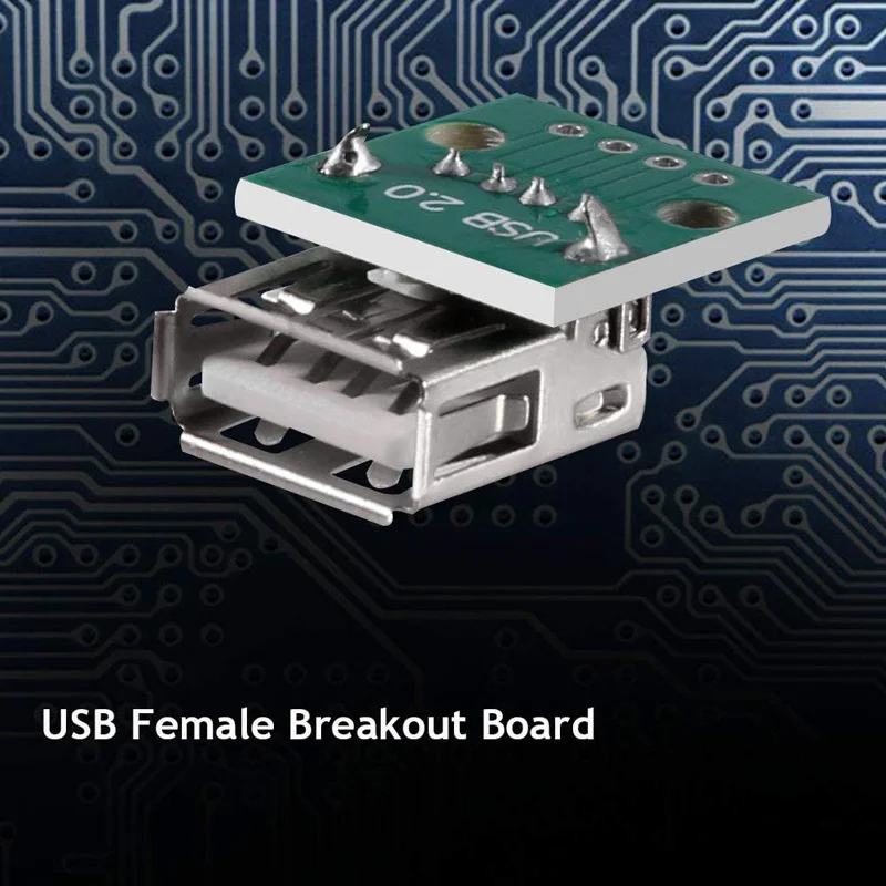 10pcs/lot USB 2.0 Breakout Board USB to DIP Adapter 2.54mm Breakout Board 4 Pins Pinboard USB Type A Breakout Boards