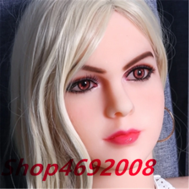 X2 Delicate face Lifelike Sex Doll Head Silicone Material Metal Frame Beautiful Facial Features Enjoy The Oral Sex Of Love Dolls