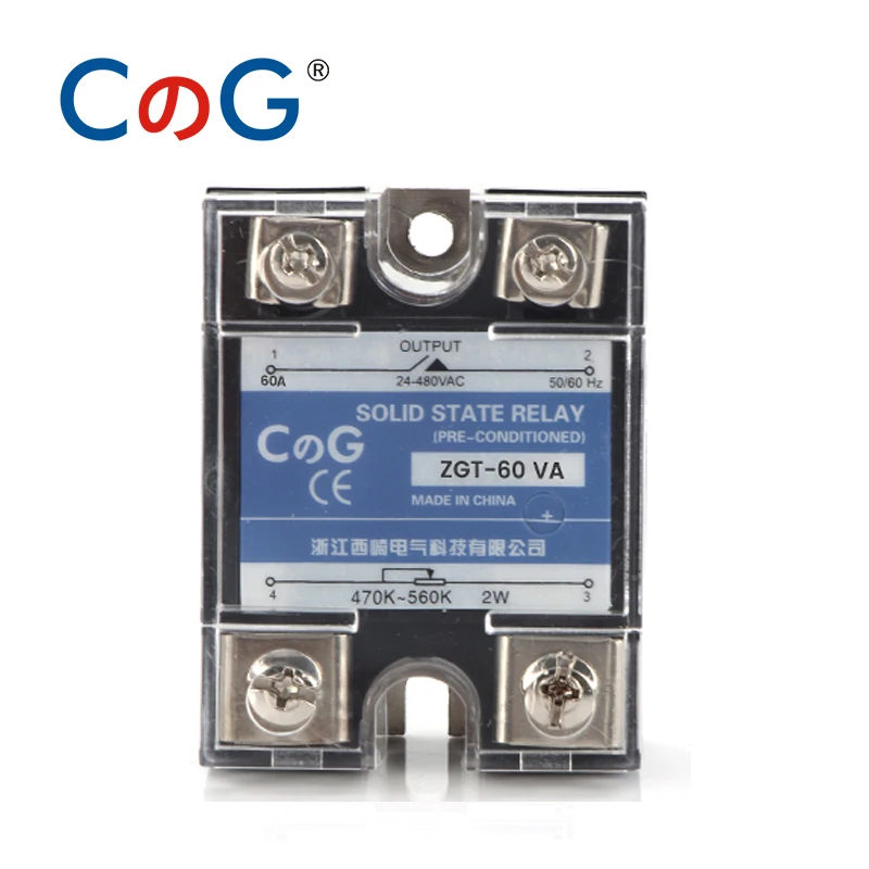 CG SSR-10VA 25VA 40VA SSR jednofazowy przekaźnik regulatora napięcia radiator 10A 25A 40A VA przekaźnik półprzewodnikowy