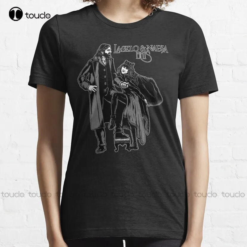 Laszlo & Nadja Album Cover What We Do In The Shadows Classic T-Shirt Mens Black Tshirt Custom Aldult Teen Unisex Xs-5Xl Classic