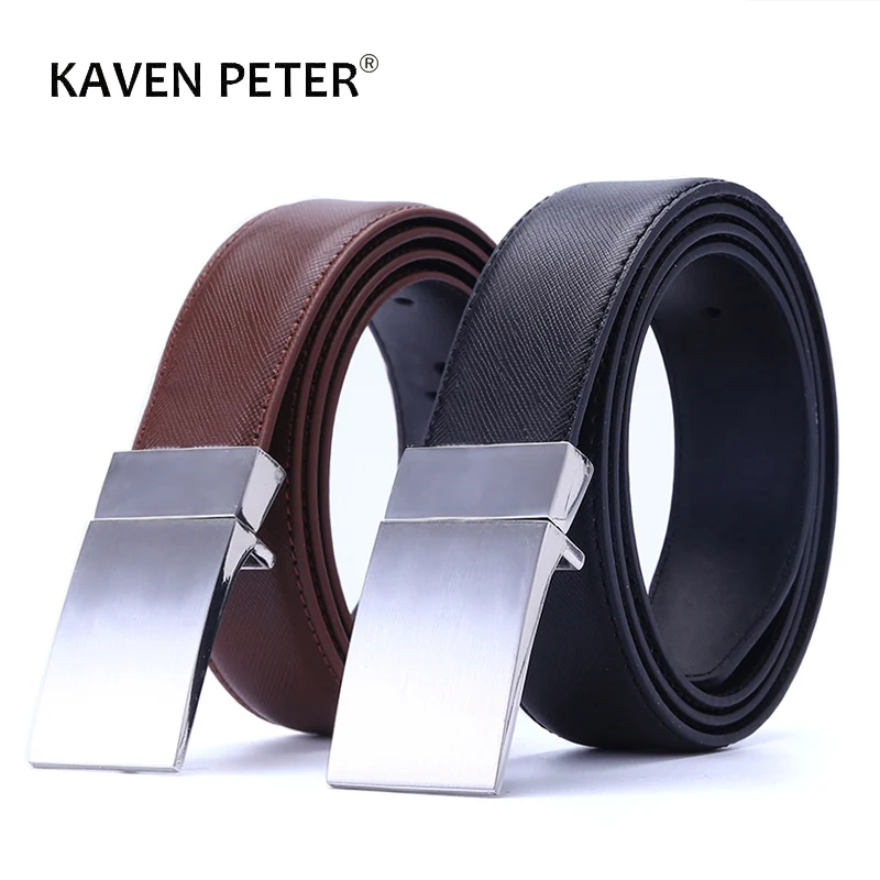 

Men Belt Male High Quality Luxury Genuine Leather Strap Alloy Metal Rotate Buckle Designer Belts Waist Strap for Jeans