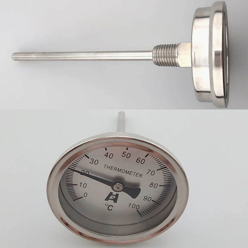 Wss-303Stainless Steel 304 bi-metallic Thermometer The Conduit Water Temperature Surface 0-50 100 150 200 300 Degree1/4PT Thread