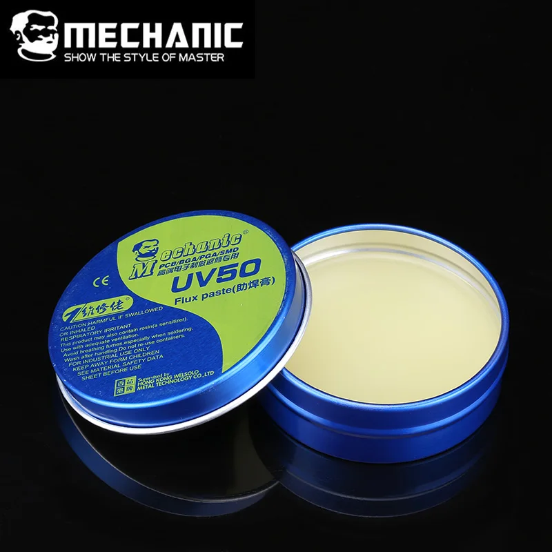 MECHANIC MCN-UV80 UV50 Paste Flux No-clean Soldering Tin BGA Solder Flux Rosin Welding Fluxes For PCB/BGA/PGA/SMD Repair Tools