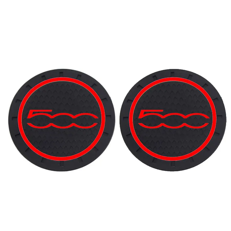 1 / 2pcs Car Coaster Decorate Accessories Water Cup Slot Case For Fiat 500 Punto For Abarth Stilo Palio Bravo Doblo Auto Styling