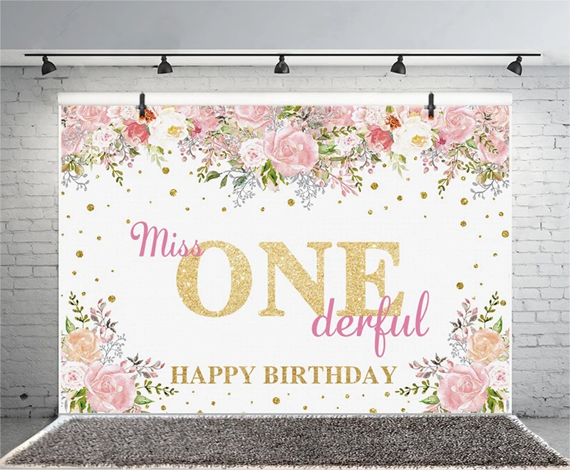 Hồng 1st Lưng Bé Gái Công Chúa Hoa Hậu Một Derful Sơ Sinh Bữa Tiệc Sinh Nhật Vui Vẻ Cho Bé Nền Chụp Ảnh Bé Trai Biểu Ngữ