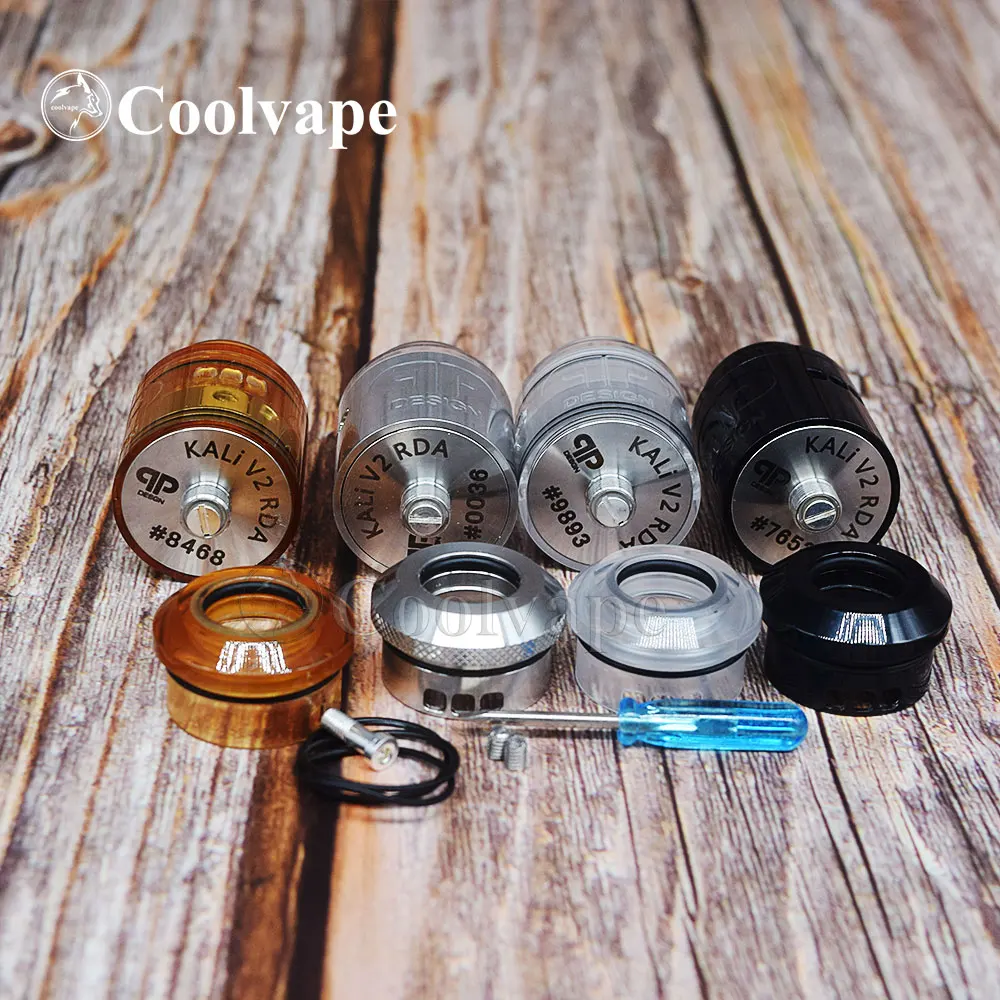 Coolvape QP KALI V2 RDA Đường Kính 25Mm Vape Xe Tăng Atomizer Phù Hợp Với 510 Sợi Bản Mod VS Fatality Juggerknot Mini RTA HAKU VENNA V2 Rda