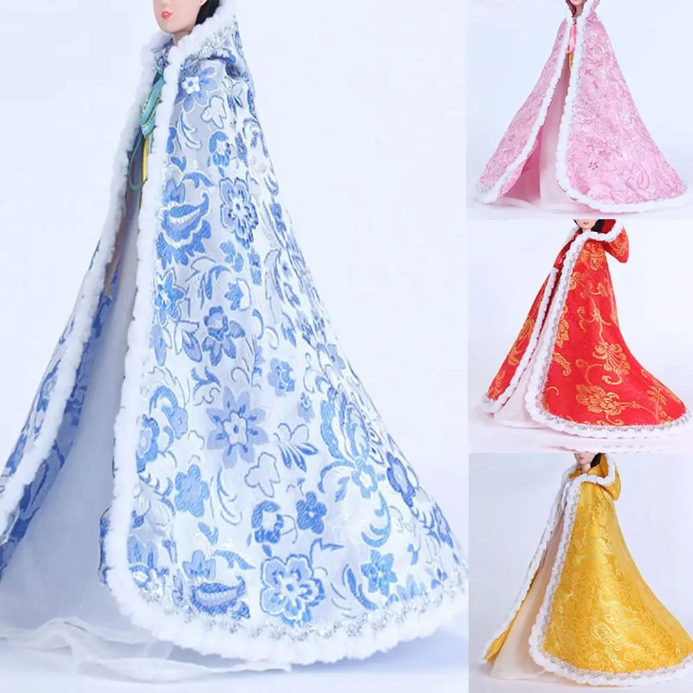 Dress up Doll Chinese Costume Cape Cloak Embroidered Ethnic Clothes Dress Girl Toy Doll accessories For 30cm Doll Kids Gift Toy