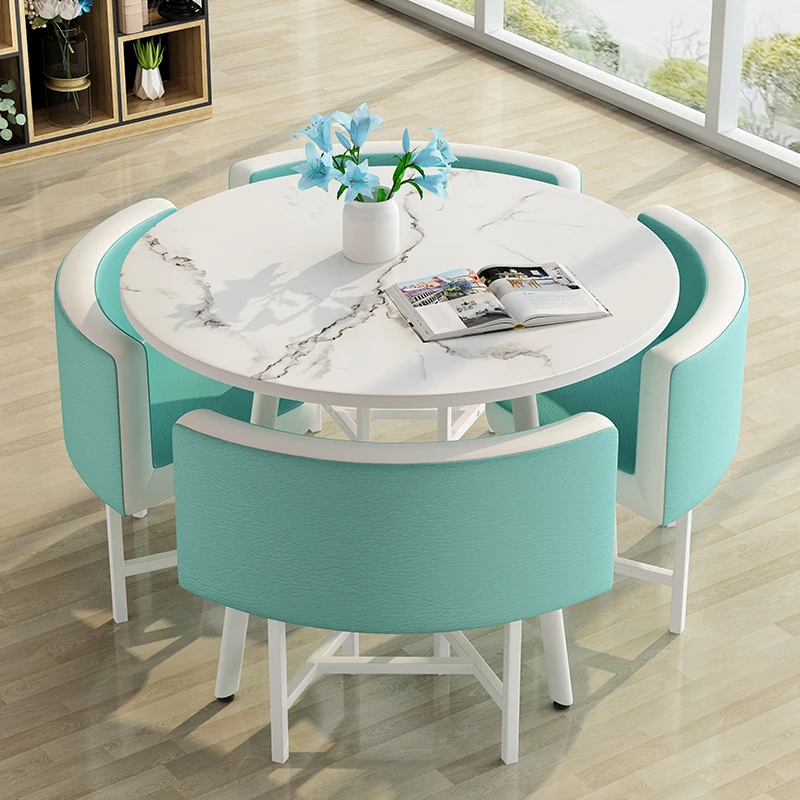 Simple Home Coffee Table with Seat, Lounge Bar, Negotiation Table, Tea Table, Dining Table, A Set of Table and Chair Combination