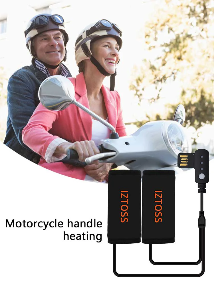 Motorcycle Handlebar Grip Electric 3-gear Hand Warmer 5V USB Power Heated Grips Thermostat High Quality Winter Removable Decent