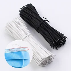 100/200/500Pcs/lot DIY Face Mask 10cm each Nose Adjuster Nose Bridge Clips Elasticity Iron core making Face Mask White black