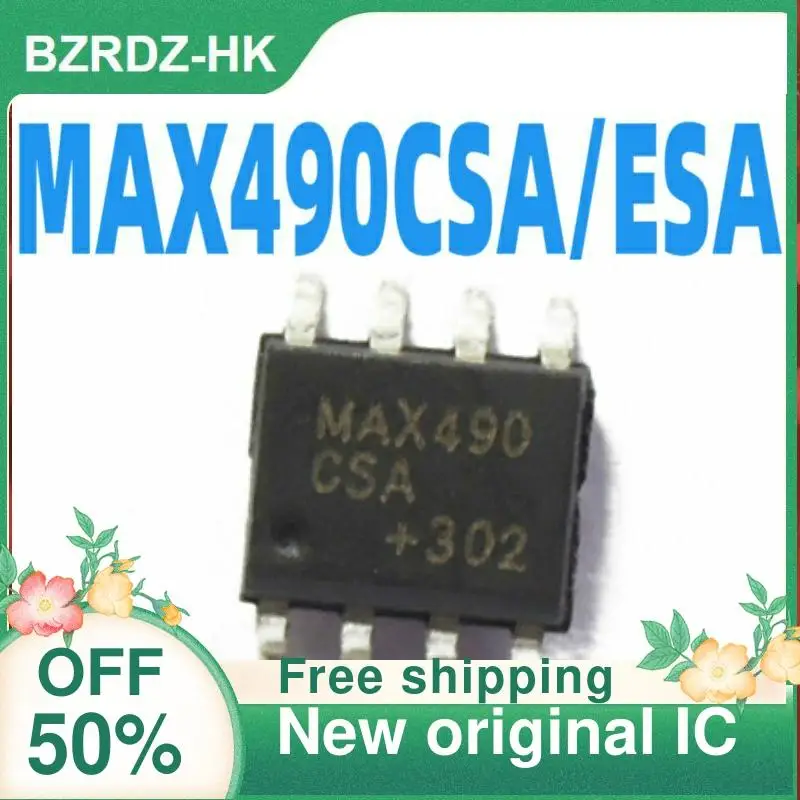 MAX490CSA MAX490 10ชิ้น/MAX490ESA SOP8 IC ใหม่ดั้งเดิม