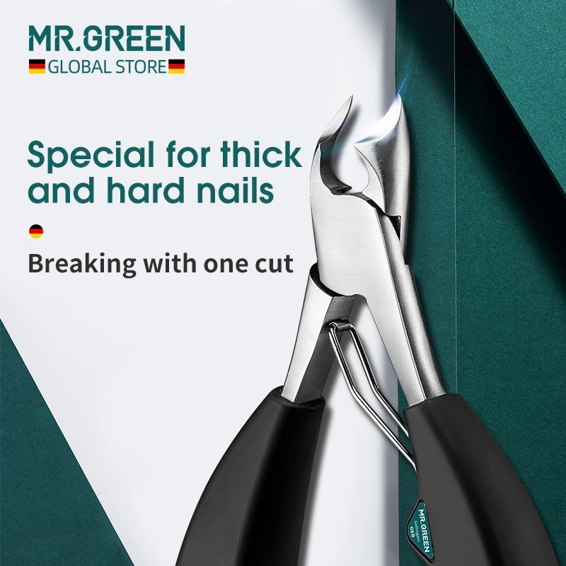 

MR.GREEN Nail Clipper Stainless Steel Ingrown Toenail Clipper Good at cutting thick and hard nails Pedicure Manicure Tool