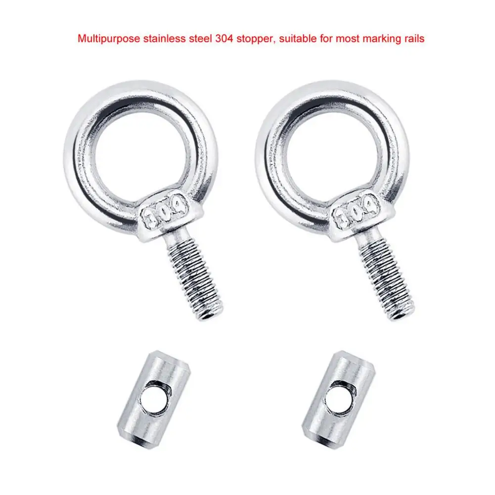 2PCS Lifting Eye Nuts/screw Ring Eyebolt Ring Hooking Nut Screws 304 Stainless Steel For Marking Rails From 5 Mm To 8.5 M