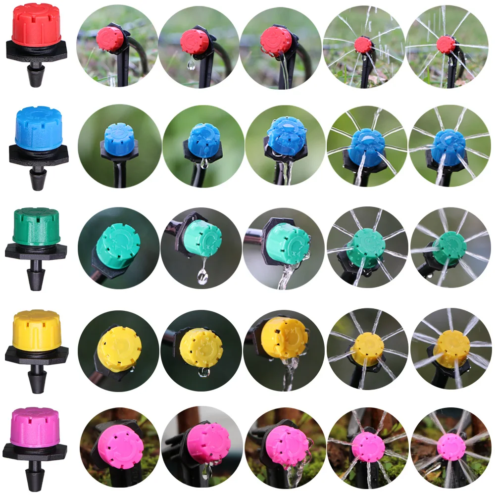 

Sprinkler Emitter 100-800PCS 4/7mm Garden Irrigation Nozzle Adjustable Dripper Micro Drip Balcony Yard Greenhouse Watering Spray