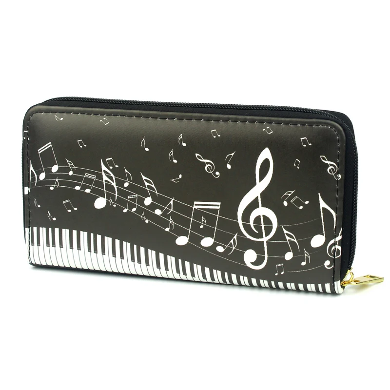 

Fashion Lady Purses Women Zipper Wallets Piano Music Note Money Bag Woman Wallet Handbag Female Coin Purse Billfold Dropshipping