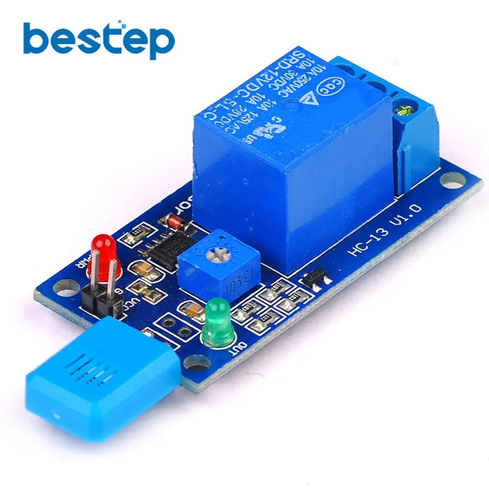 HR202 DC 5V 12V 1 Channal 1CH Humidity Sensitive Switch Relay Module Humidity Controller Humidity Sensor Module With Indicator