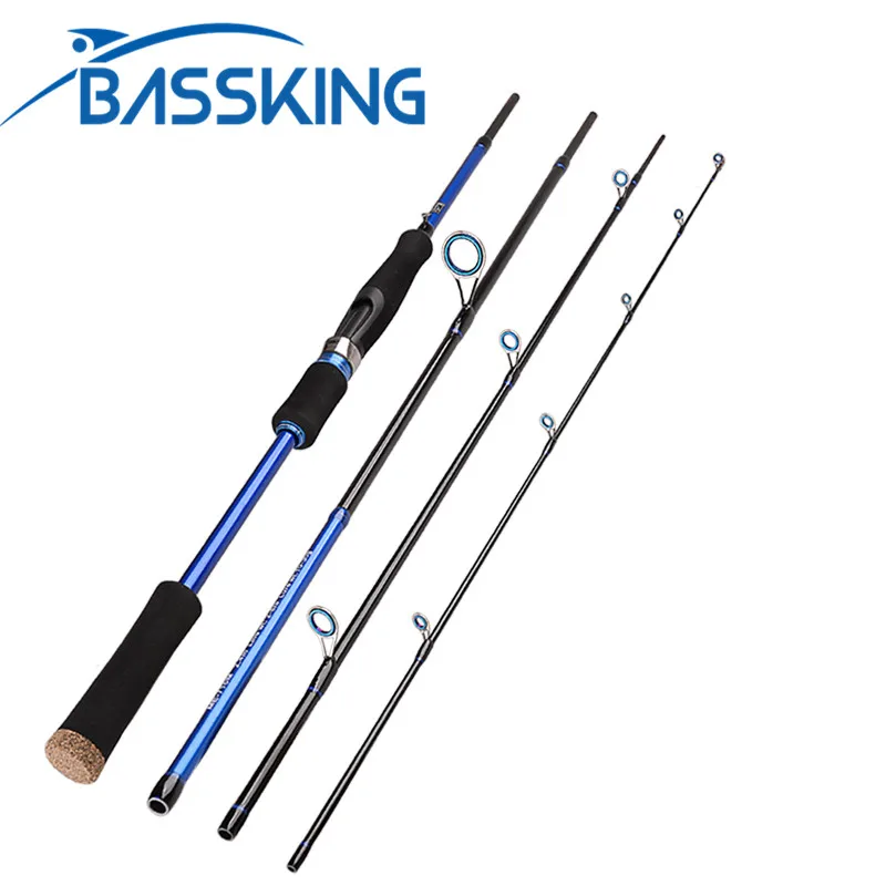 BASSKING Spinning Rod 2.1m 2.4m 2.7m  2-8Lb 4 Secs M Power Carbon Lure Fishing Rods Travel Pesca Carp Fishing Stick Peche Olta