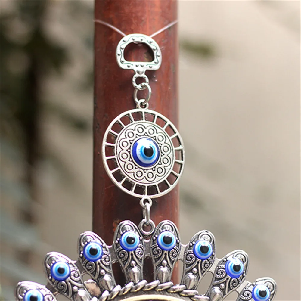 Big Turkish Evil Eye Blue Eyes Pendant Demon Turkey Souvenir Indoor Wall Decoration Glass Alloy Car Hanging Nordic Home Ornament