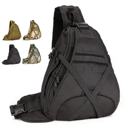 Outdoor Hiking Camp Climbing Travel Shoulder Messenger Bag Molle Waterproof Triangle Chest Bag Pack Rucksack Haversack