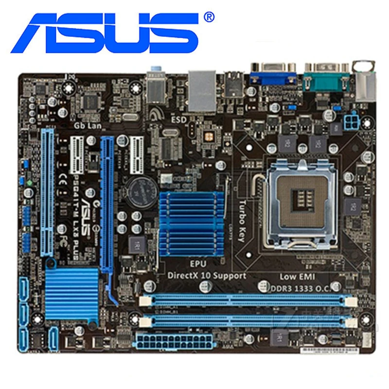 

ASUS P5G41T-M LX3 Plus Motherboards LGA 775 DDR3 8GB For Intel G41 P5G41T-M LX3 Desktop Mainboard Systemboard SATA II Used