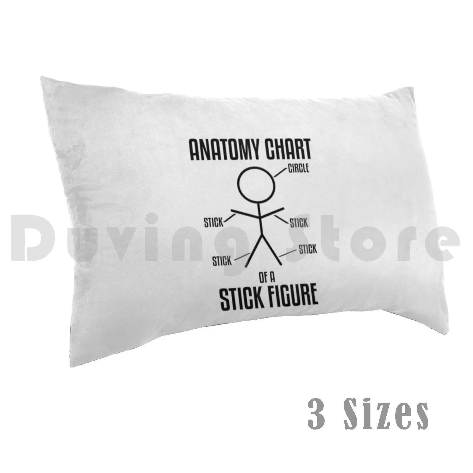 Anatomy Chart Of A Stick FigurePillow case Stick Figure Anatomy Chart Nurse Nurse Biologist